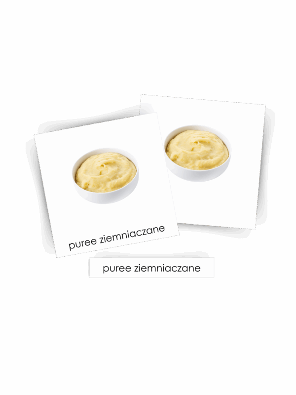 KARTY TRÓJDZIELNE MONTESSORI PRODUKTY Z ZIEMNIAKA